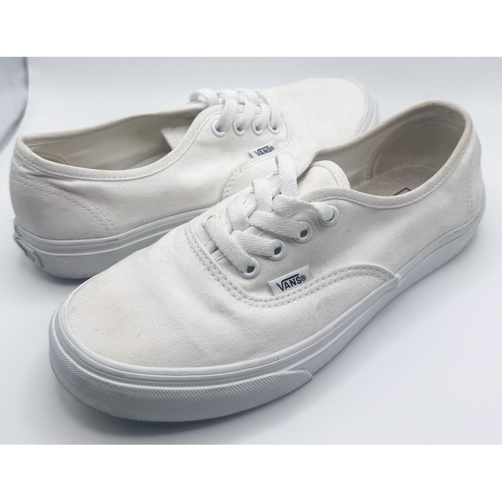 Vans White Canvas Low-Top Sneakers - Picture 2 of 5
